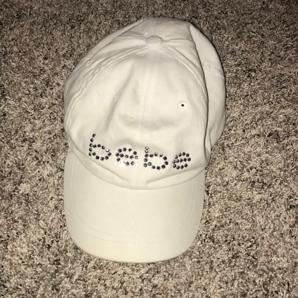 White BEBE hat